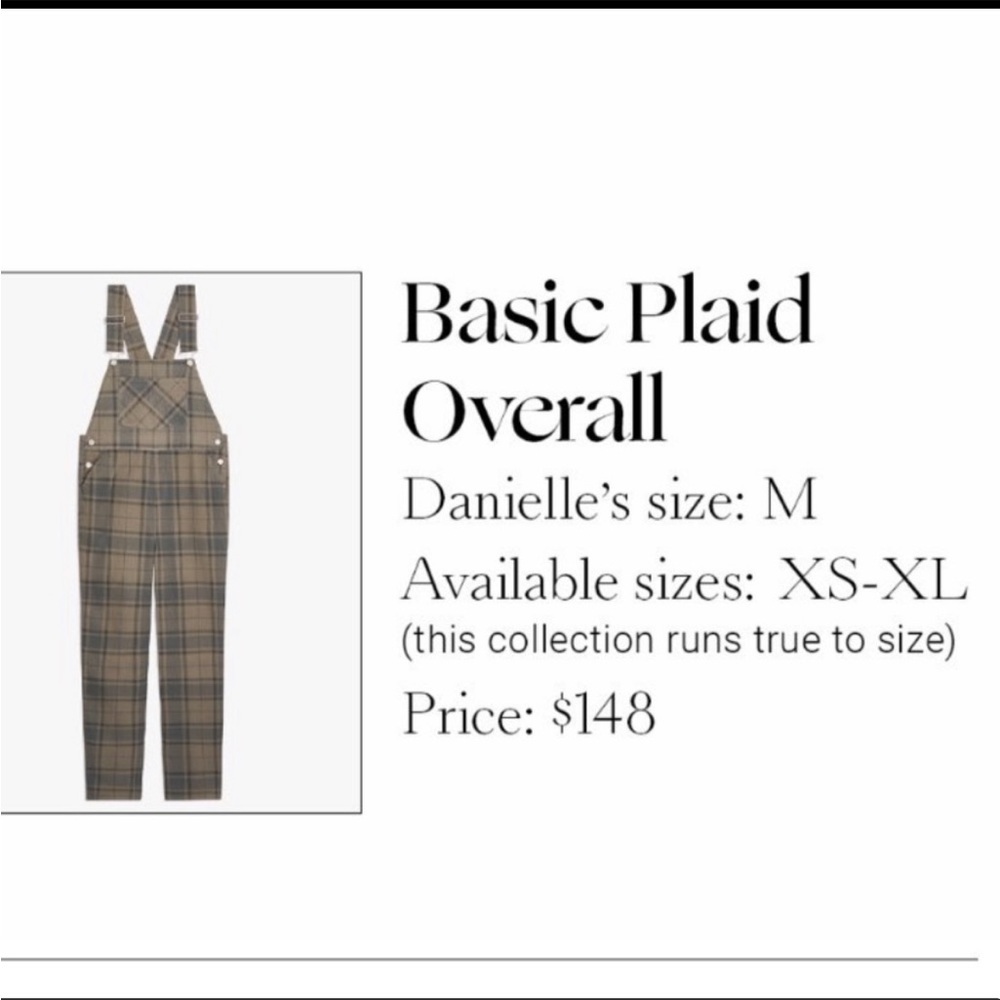 Weworewhat Basic Plaid Overalls - Only Worn Once!… - image 3